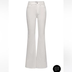 DL1961 Mid Rise White Flare Jeans